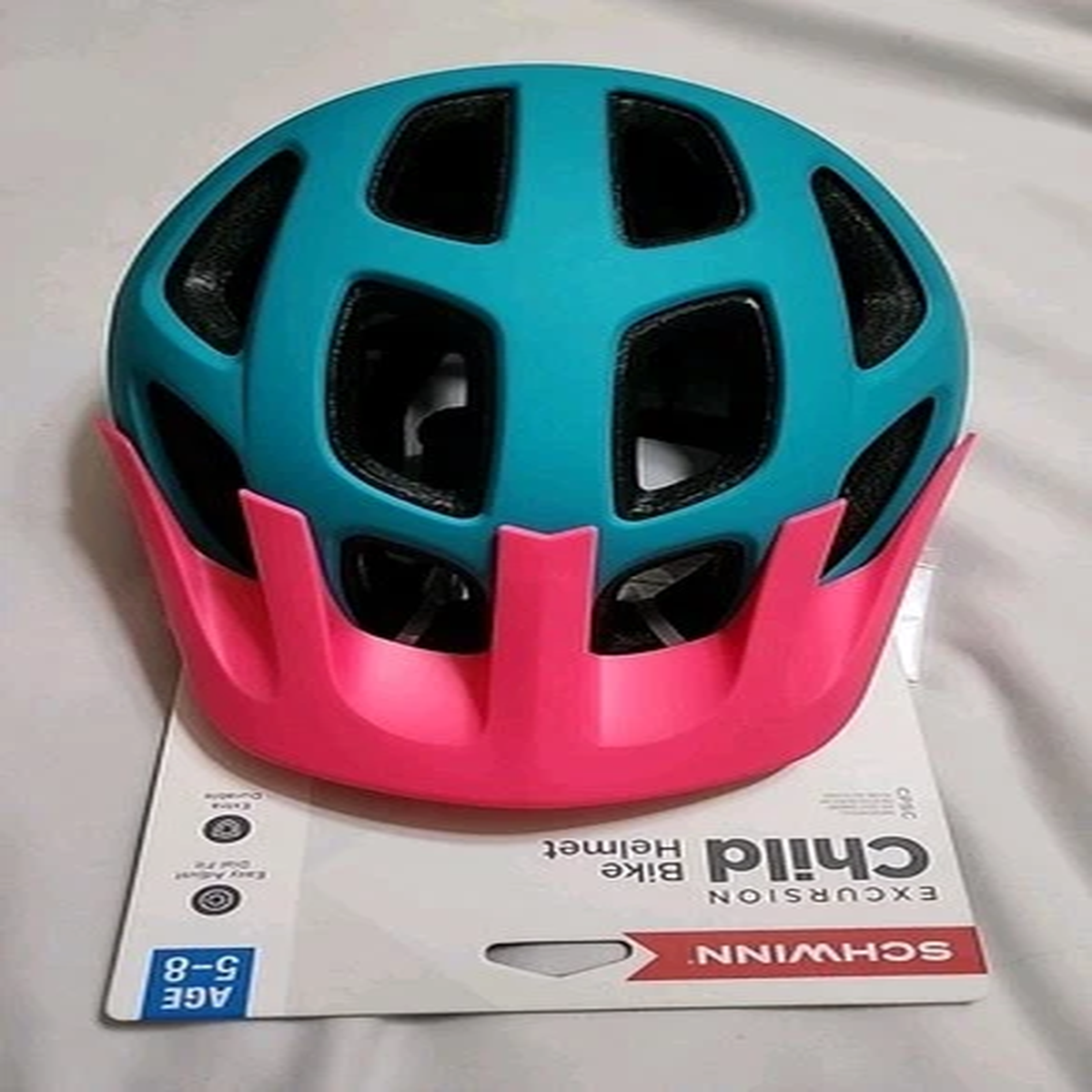 Schwinn Excursion Kid's Bike Helmet, Girls Ages 5-8, Aqua & Pink