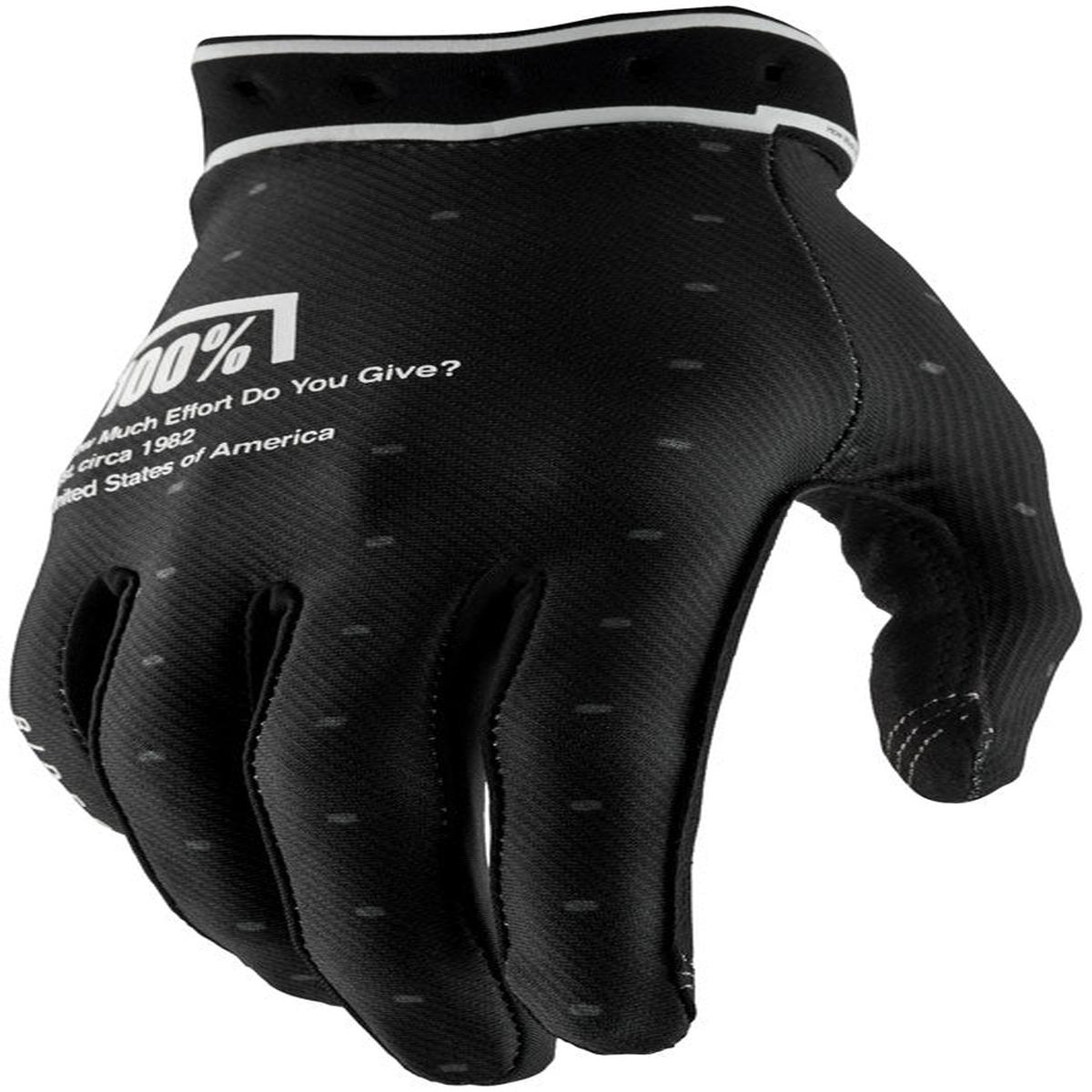 100% Ridefit Gloves Full Finger Gloves 2X-Large Black Breathable Touchscreen