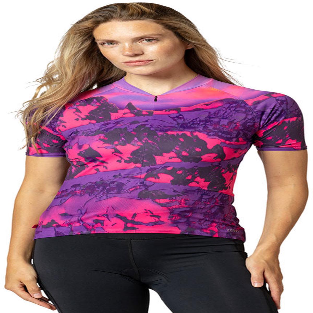 Terry Soleil Short Sleeve Jersey Women's Large Beartooth Fuchsia
