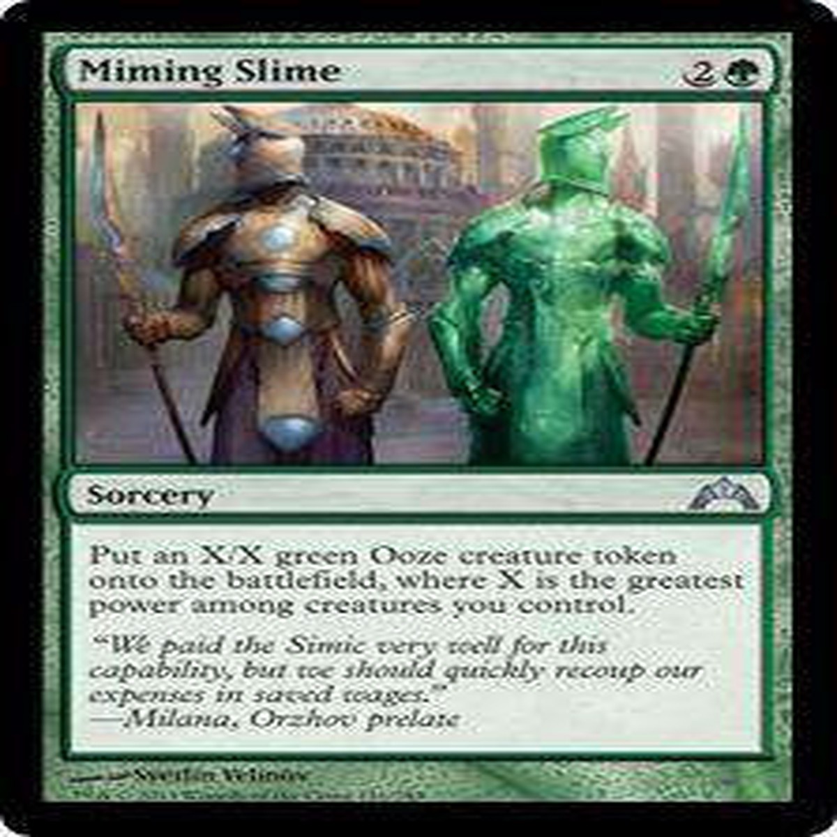 MtG Trading Card Game Gatecrash Uncommon Foil Miming Slime #126