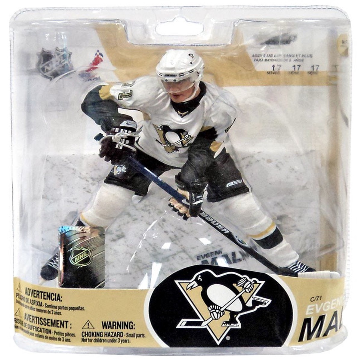 McFarlane Toys NHL Pittsburgh Penguins Sports Hockey Series 17 Evgeni Malkin Action Figure [White Jersey Variant]